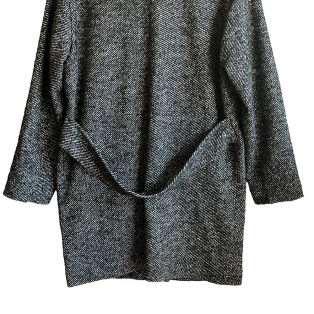 NWT Levi’s Mari Coat XL Chunky Twill Salt And Pepper Black Faux Fur - Picture 8 of 15